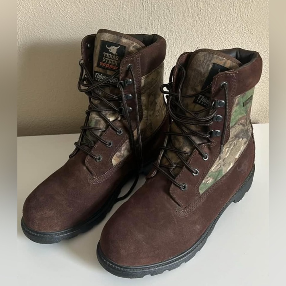 Texas Steer steel toed waterproof boots size 10.5